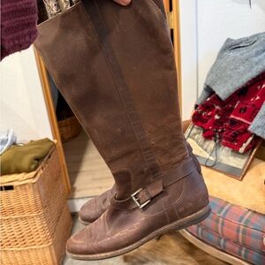 Brown Italian Leather Riding Boots